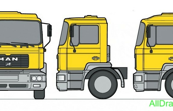 MAN M2000 Distribution truck drawings (figures)